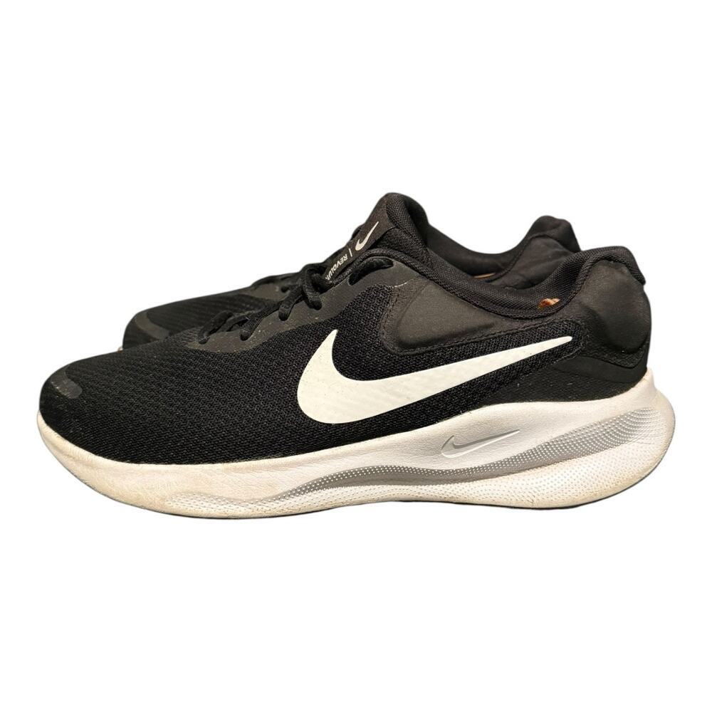 Nike Revolution 7 Men’s size 9 Wide Black White Mesh Running Sneakers - Picture 5 of 9
